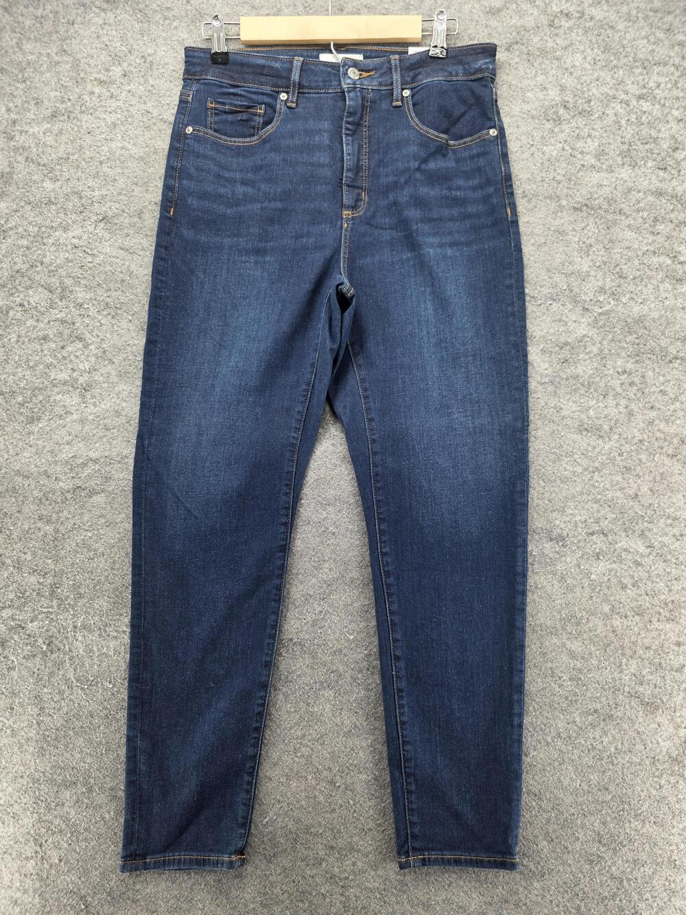 LOFT Jeans Womens 6 Blue Dark Wash Skinny High Rise Slim Cotton Blend 28 Inseam